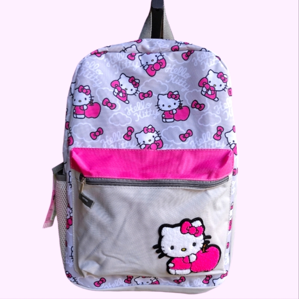 Nwt Hello Kitty Sanrio Pink & Grey Backpack - Picture 1 of 6